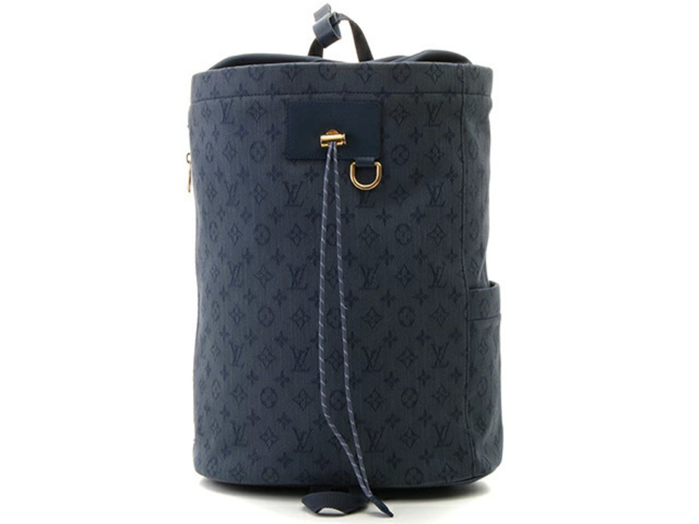 LOUIS VUITTON Chalk Backpack Monogram Denim Blue